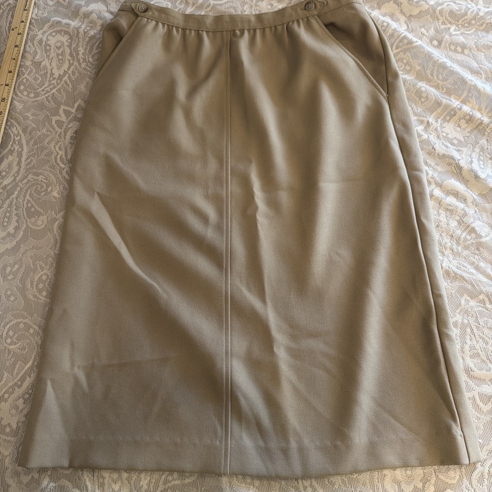 Vintage Haberdashery Women Classic Career Office Skirt Size 12 Secretary Neutral